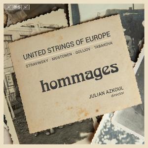 Cover for Julian Azkoul &amp; United Strings Of Europe · Stravinsky, Mustonen &amp; Tabakova: Hommages (CD) (2025)