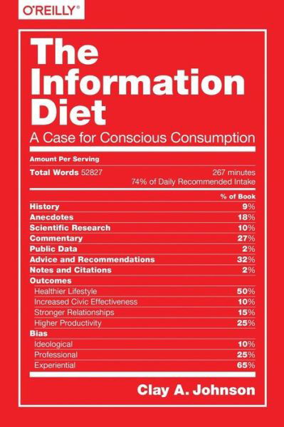 The Information Diet - Ca Johnson - Kirjat - O'Reilly Media - 9781491933398 - tiistai 25. elokuuta 2015