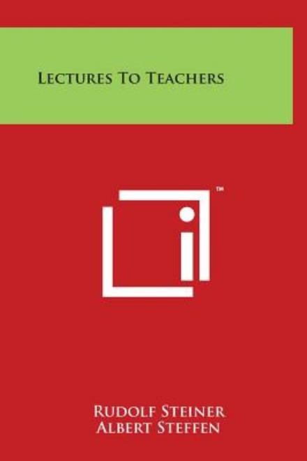 Cover for Rudolf Steiner · Lectures to Teachers (Hardcover bog) (2014)