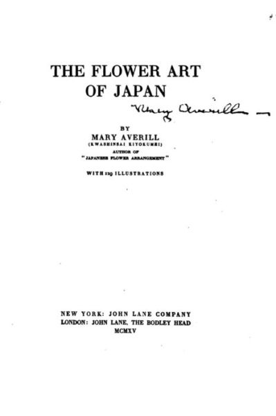 Cover for Averill · The flower art of Japan (Paperback Book) (2016)