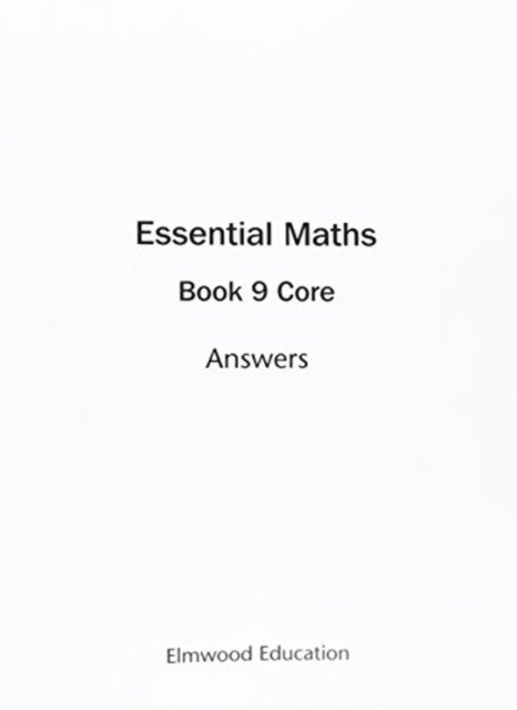 Cover for David Rayner · Essential Maths 9 Core Answers - Essential Maths (Pocketbok) (2015)