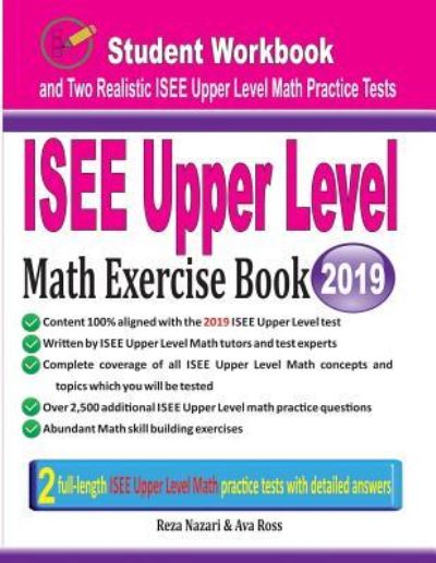 Cover for Reza Nazari · ISEE Upper Level Math Exercise Book (Paperback Book) (2019)