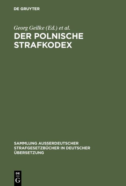 Cover for Georg Geilke · Polnische Strafkodex (Book) (1970)