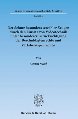 Der Schutz besonders sensibler Zeu - Maaß - Książki -  - 9783428137398 - 31 lipca 2012