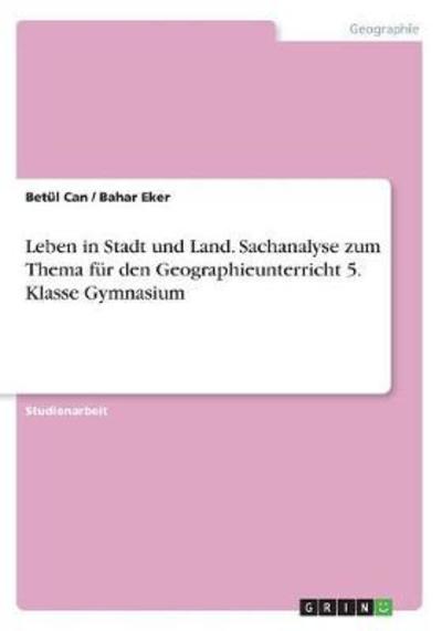 Cover for Can · Leben in Stadt und Land. Sachanalys (Buch)