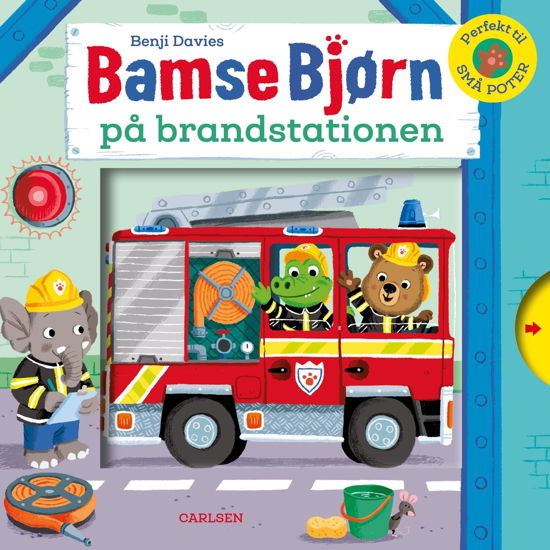 Cover for Benji Davies · Bamse Bjørn: Bamse Bjørn på brandstationen (Cardboard Book) [1er édition] (2019)