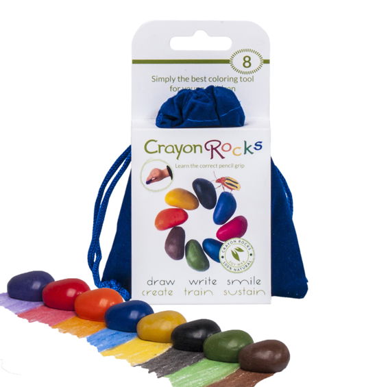 Cover for Crayon Rocks · 8 Kleuren - Blauw Fluwelen Zakje (Toys)