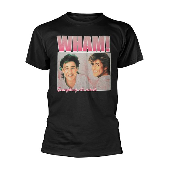 Cover for Wham! · Everything She Wants (T-shirt) [size S] [Black edition] (2019)