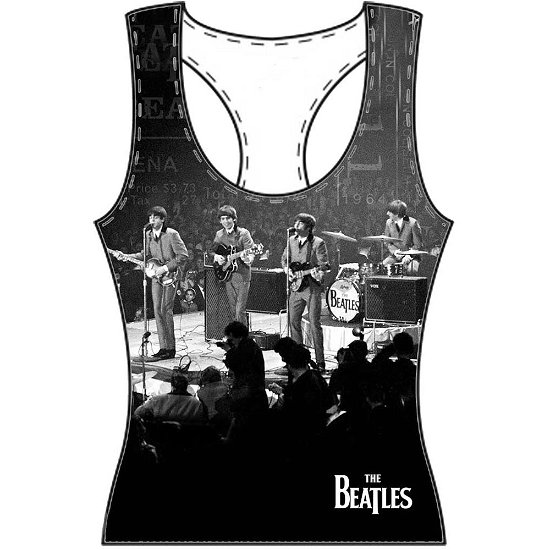 The Beatles Ladies Vest T-Shirt: Live - The Beatles - Koopwaar - Apple Corps - Apparel - 2121210213399 - 