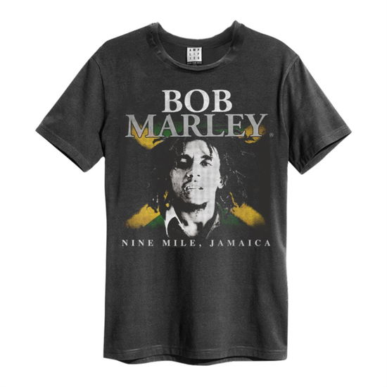 Bob Marley - Nine Miles Amplified Vintage Charcoal Small T-Shirt - Bob Marley - Merchandise - AMPLIFIED - 5054488704399 - 