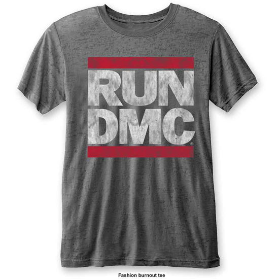 Cover for Run DMC · Run DMC Unisex Burnout T-Shirt: DMC Logo (T-shirt) [size XL] [Grey - Unisex edition] (2016)