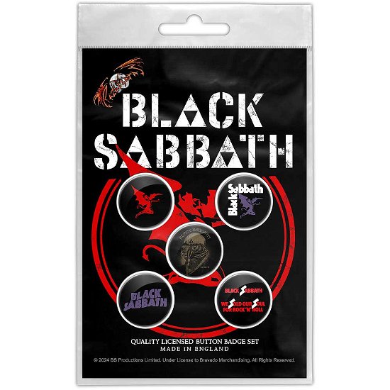Black Sabbath Button Badge Pack: Red Devil - Black Sabbath - Koopwaar -  - 5056365728399 - 