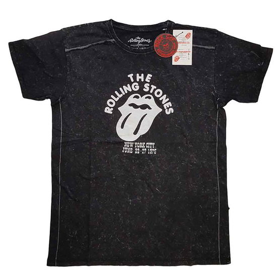 The Rolling Stones Unisex T-Shirt: NYC '75 (Wash Collection) - The Rolling Stones - Koopwaar -  - 5056368644399 - 