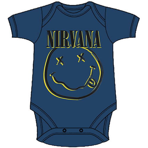 Cover for Nirvana · Nirvana Kids Baby Grow: Inverse Happy Face (18-24 Months) (Klær) [size 1-2yrs] [Blue - Kids edition]