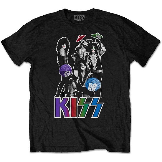 Cover for Kiss · KISS Unisex T-Shirt: Umbrellas (T-shirt) [size L] [Black - Unisex edition]