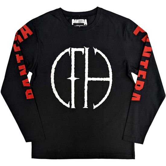 Cover for Pantera · Pantera Unisex Long Sleeve T-Shirt: Frayed Logo (Sleeve Print) (TØJ) [size S]