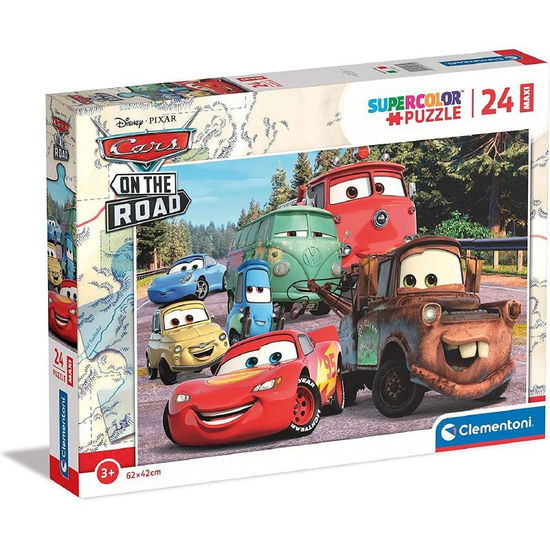 Puslespil, Maxi Disney Cars on the Road - Clementoni - Bordspel -  - 8005125242399 - 23 juni 2023