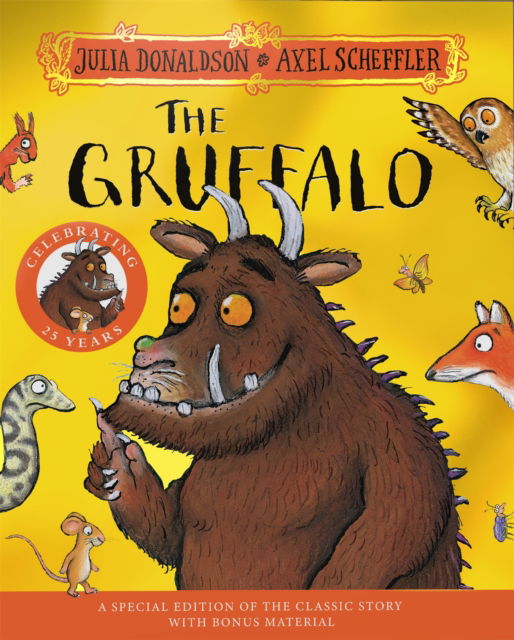 Cover for Julia Donaldson · The Gruffalo 25th Anniversary Edition: with a shiny gold foil cover and fun Gruffalo activities to make and do! (Paperback Book) (2024)