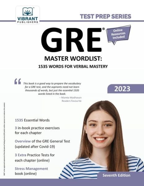 GRE Master Wordlist - Vibrant Publishers - Books - Vibrant Publishers - 9781636511399 - December 1, 2022