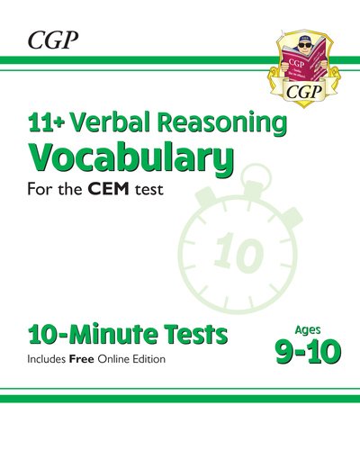 Cover for CGP Books · 11+ CEM 10-Minute Tests: Verbal Reasoning Vocabulary - Ages 9-10 (with Online Edition) - CGP CEM 11+ Ages 9-10 (Bog) [With Online edition] (2022)