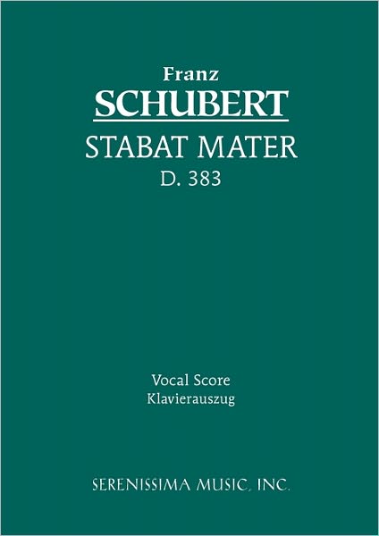 Cover for Franz Schubert · Stabat Mater, D. 383: Vocal Score (Paperback Book) [German edition] (2005)