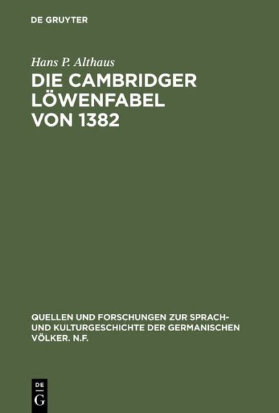 Cover for Althaus · Die Cambridger Löwenfabel von 1 (Bok) (1971)