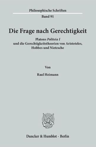 Cover for Heimann · Die Frage nach Gerechtigkeit. (Book) (2015)