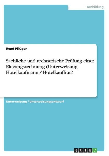 Cover for Pflüger · Sachliche und rechnerische Prüf (Bok) [German edition] (2015)