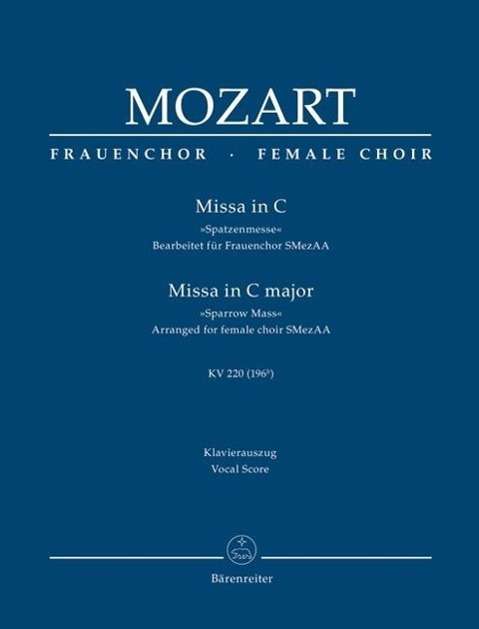 Cover for Mozart · Missa in C »Spatzenmesse« KV 220 (Book)