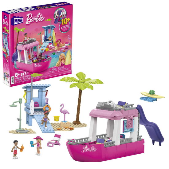 Barbie MEGA Bauset Malibu Traumboot - Mattel - Fanituote -  - 0194735164400 - keskiviikko 13. syyskuuta 2023