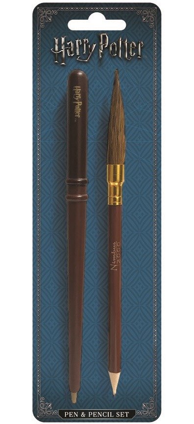 HARRY POTTER - Pen & Pencil Set - Wand & Broon - Harry Potter - Merchandise - PYRAMID INTERNATIONAL - 5051265725400 - February 7, 2019