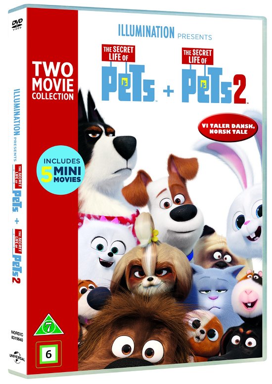 Cover for Kæledyrenes Hemmelige Liv 1 + 2 (DVD) (2019)