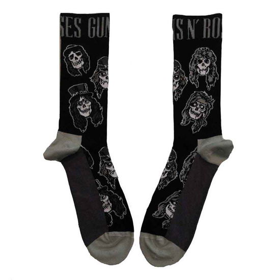Guns N' Roses Unisex Ankle Socks: Skulls Band Monochrome (UK Size 7 - 11) - Guns N Roses - Koopwaar -  - 5056368681400 - 
