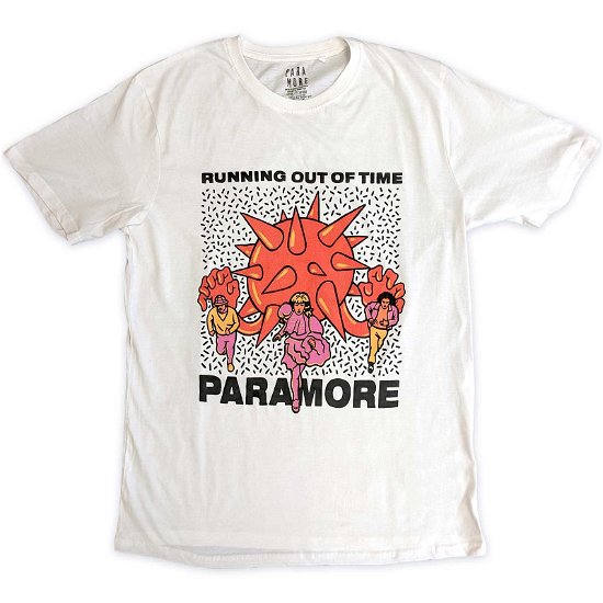Paramore Unisex T-Shirt: Running Out Of Time - Paramore - Fanituote -  - 5056561095400 - 