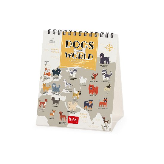 Cover for Legami · Desk Calendars - 2024 Desk Calendar - Dogs of the World - 12x14.5 - Dogs (Paperback Bog) (2023)