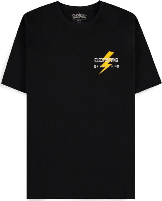 Pokemon T-Shirt Black Pikachu Electrifying Line-ar (Leketøy) (2024)