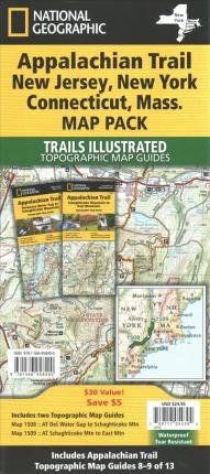 National Geographic Maps · Appalachian Trail: New Jersey, New York, Connecticut, Massachusetts [map Pack Bundle] (Kort) [2020th edition] (2022)