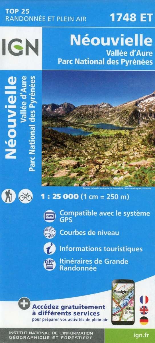 IGN TOP25: TOP25: 1748ET Néovielle - Vallée d'Aure - Parc National des Pyrénées - Ign - Bøger - IGN - 9782758541400 - 1. september 2017