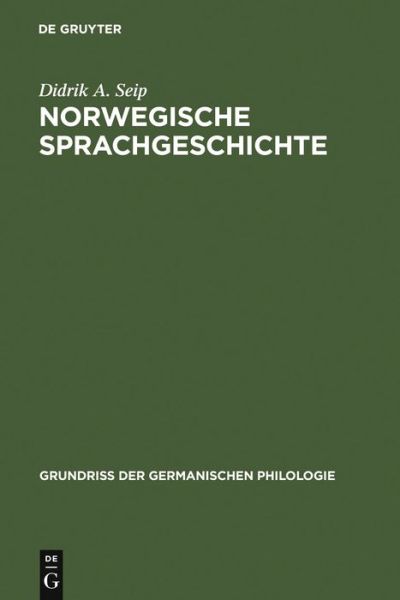 Cover for Seip · Norwegische Sprachgeschichte (Book) [German edition] (1971)