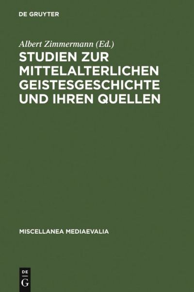 Cover for Albert Zimmermann · Studien zur mittelalterl.Geistesgesch. (Book) (1982)
