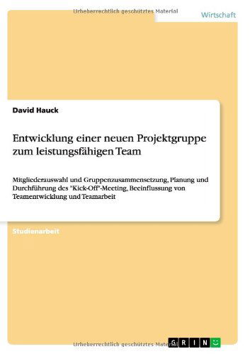 Cover for Hauck · Entwicklung einer neuen Projektgr (Book) [German edition] (2010)