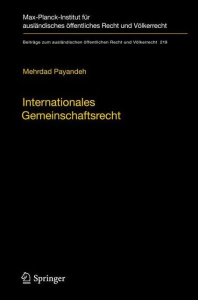 Cover for Mehrdad Payandeh · Internationales Gemeinschaftsrecht (Hardcover Book) [German, 2010 edition] (2010)