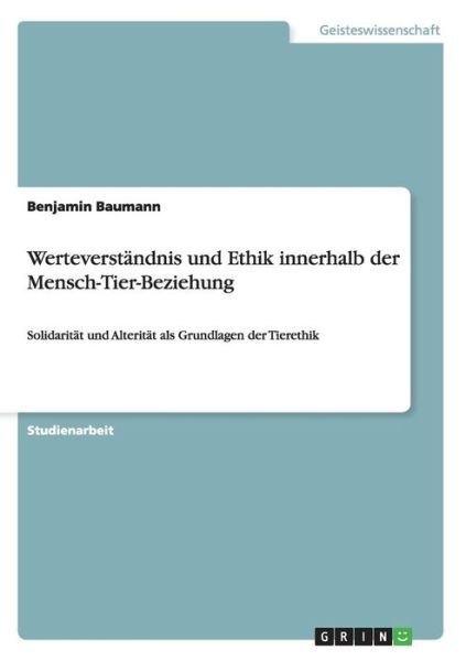 Cover for Baumann · Werteverständnis und Ethik inne (Buch) [German edition] (2014)