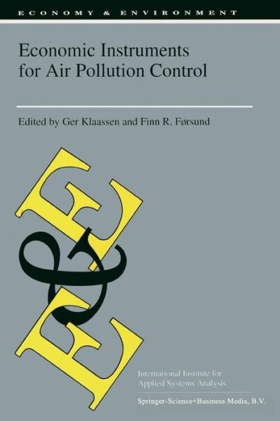 Cover for Ger Klaassen · Economic Instruments for Air Pollution Control - Economy &amp; Environment (Taschenbuch) [Softcover reprint of the original 1st ed. 1994 edition] (2012)