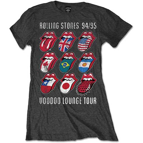 The Rolling Stones Ladies T-Shirt: Voodoo Lounge Tongues - The Rolling Stones - Mercancía - Bravado - 5055295354401 - 