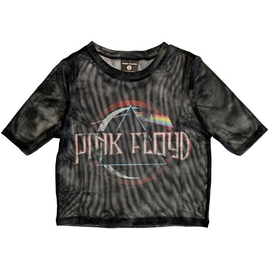 Pink Floyd Ladies Crop Top: Vintage Dark Side of the Moon Seal (Mesh) - Pink Floyd - Merchandise -  - 5056561085401 - 