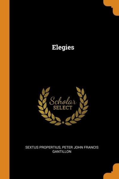Cover for Sextus Propertius · Elegies (Pocketbok) (2018)