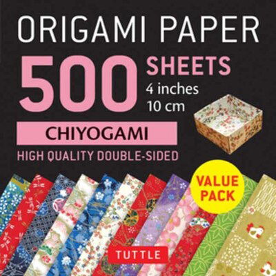 Cover for Tuttle Publishing Tuttle Publishing · Origami Paper 500 sheets Chiyogami Patterns 4&quot; (10 cm): Tuttle Origami Paper: Double-Sided Origami Sheets Printed with 12 Different Illustrated Patterns (Stationery) (2020)