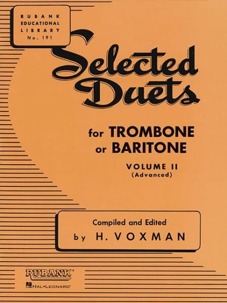 Cover for H Voxman · Selected Duets for Trombone Vol 2 (Paperback Book) (2017)