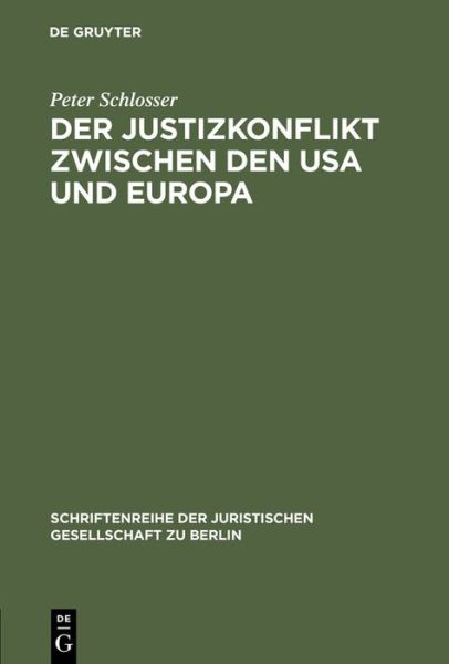 Cover for Schlosser · Der Justizkonflikt zwischen d (Book) (1985)